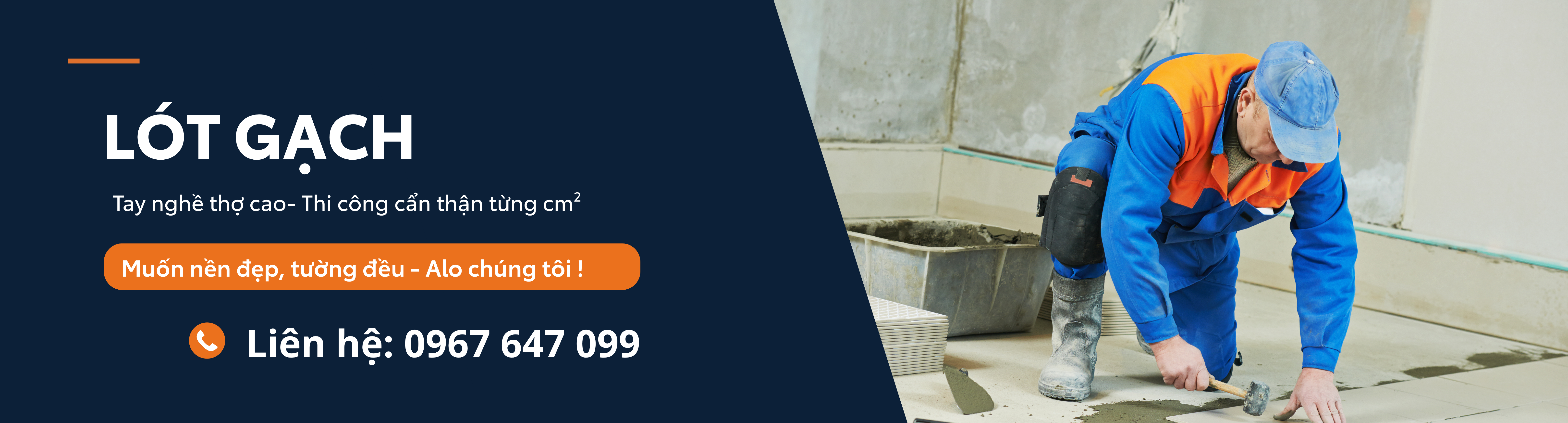 Banner lót gạch